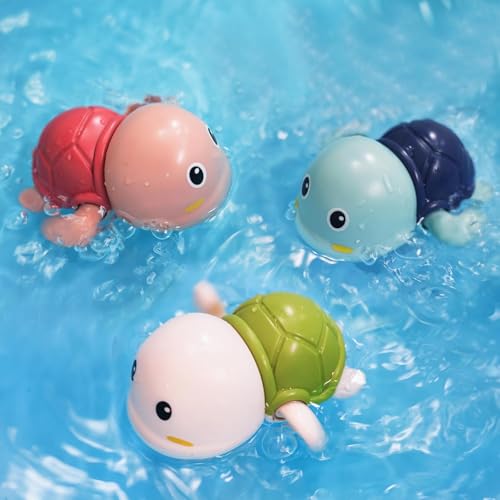 Crackles Wind-Up Turtle Bath Toy for Babies & Toddlers | Floating Swimming Water Toy for Kids 1 to 5 Years Old | Random Color, Pack of 1 | Baby Bathtub Toy, Infant Pool Toy, Wind Up Water Toy