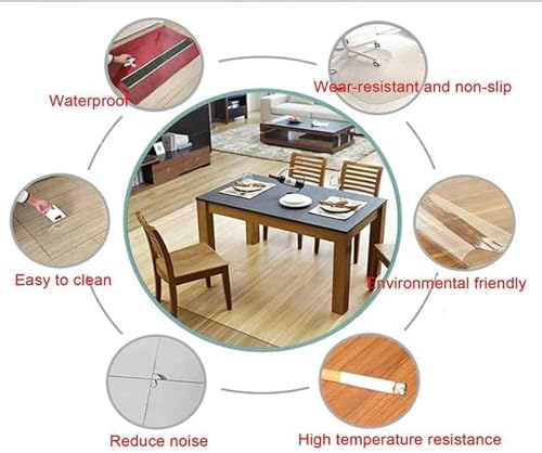 Protecteur pour planchers de bois franc en tapis transparent imperméable 1.2m