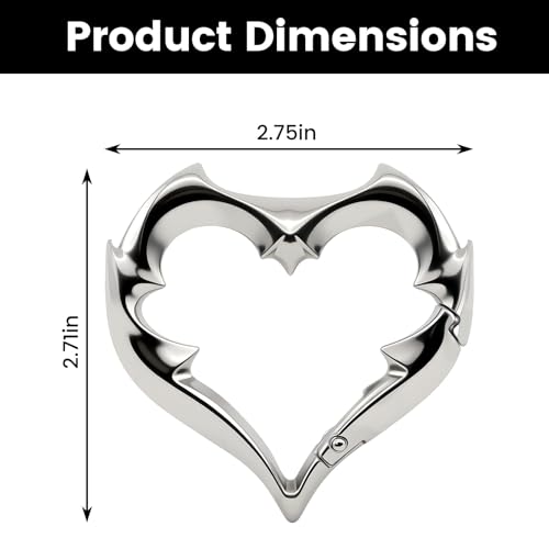 Image of Carabiner, Carabiner Hook, Carabiners Keychain, Heart Shape Keychain, Keys, and Travel Gear, Unique Accessory