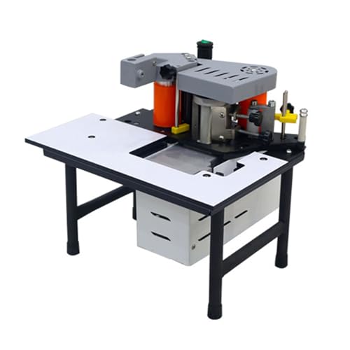 Máquina de bandas de bordes portátil para carpintería, 1200 W, encolado de doble cara, velocidad ajustable para madera, tablero de partículas, bordes de tablero integrados