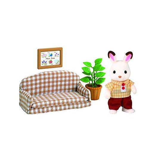 Sylvanian Familles - Chocolat Père avec canapé