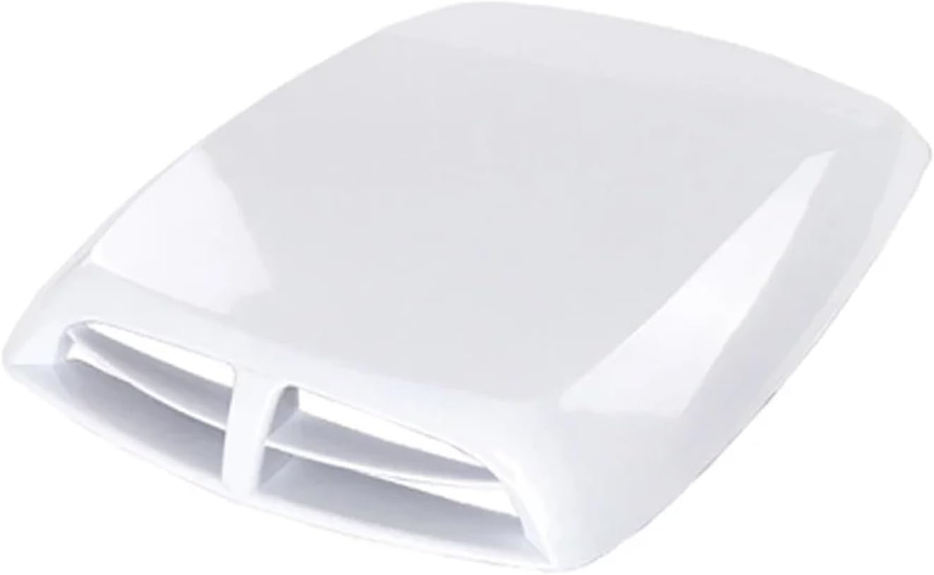 Universal Cars Air Flow Intake Hood Scoop Vent Bonnet Cover Car Styling Decorative Accessories(White)