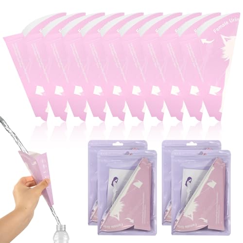 40pcs Pee Funnel for Women Disposable Female Urination Device Womens Urinal Funnel Stand to Pee Female Travel Urinal para Hacer PIPI para Mujeres