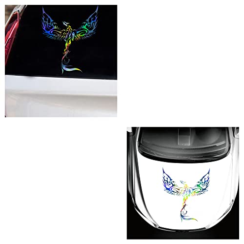 Phoenix Car Graphics Decal Car Hood Vinyl Sticker 19.68'' X 22.83'', Holographic Laser #TOP6