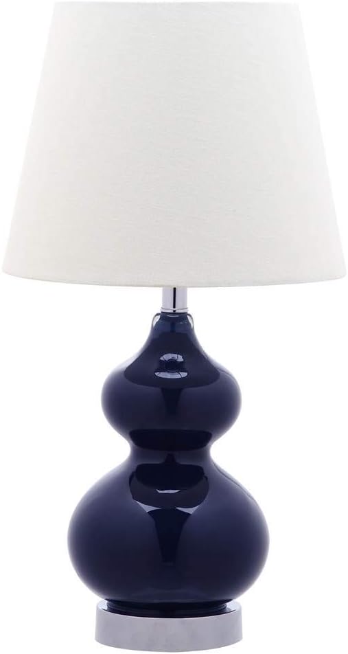 Safavieh Kids Lighting Collection Eva Navy Double Gourd 19-inch Bedroom Living Room Home Office Desk Nightstand Table Lamp (LED Bulb Included)