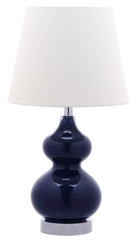 Safavieh Kids Lighting Collection Eva Navy Double Gourd 19-inch Bedroom Living Room Home Office Desk Nightstand Table Lamp (LED Bulb Included)