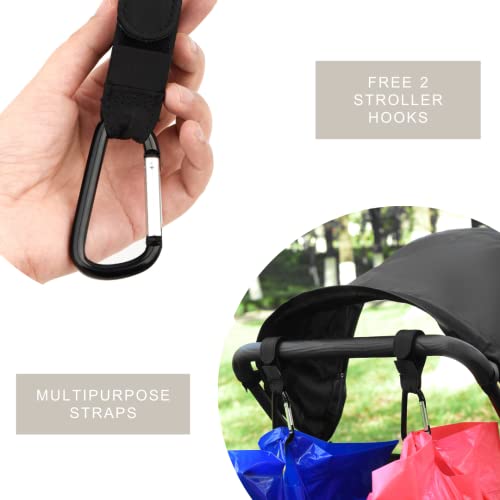 Portable Baby Wipes Dispenser Holder Set By Kiki Babies, Include 2 Stroller Hooks Eco Friendly Travel Diaper Wipe Carrying Case Pouch - Shower Gift Set #TOP5