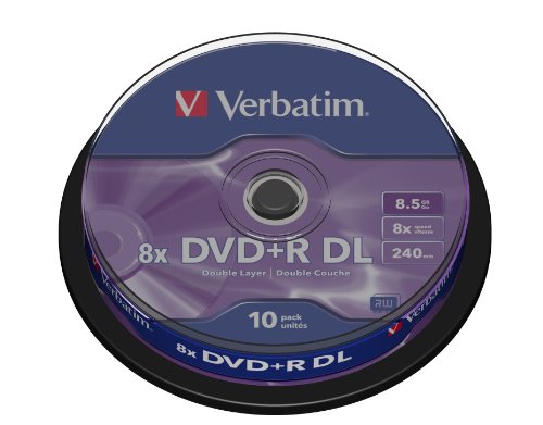 Verbatim VB-DPD55S1 - DVD+RW vírgenes (8,5 GB, DVD+R DL, 120 mm, 10 Pieza(s), 142 x 142 x 32 mm, 223 g)