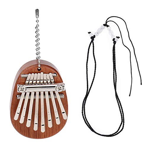 seOSTO Mini Kalimba Piano, 8 Key Thumb Piano exquisite Finger Piano with Lanyard Portable Marimba Musical Thumb Piano for Kids Adults Beginners