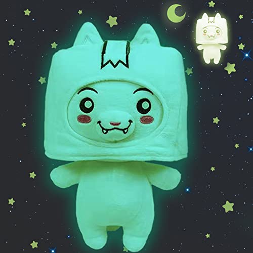Tubuonyui 9.8in Glow in The Dark Foxy Plush, Removable Luminous Foxy Plushy Cartoon Stuffed Animals Doll Gift for Fans (Foxy)