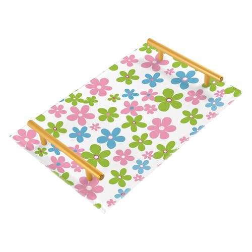 Bandejas decorativas de plástico con asas para comer, joyas, perfume, sofá, servir charolas para comida