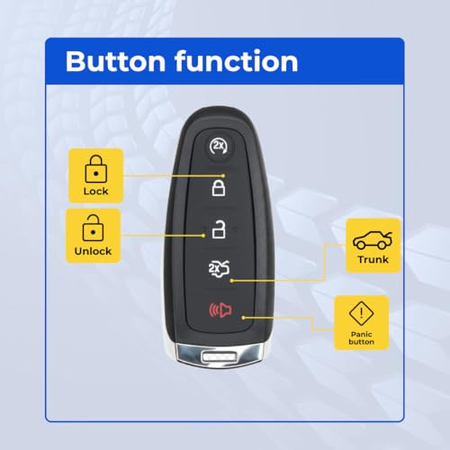 Replcament Smart Key Fob for Lincoln MKT 2014 FCC M3N5WY8609 Part Number 164-R8092 164-R8094 Pack of 2 by KEYS4LESS - Image 2