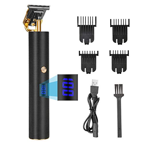 Haarschneidemaschine Profi,Haarschneider für Männer Electric,Haartrimmer Herren,Akku Haarschneider T-Blade Trimmer T-Kingenschneider Rasierer mit 4