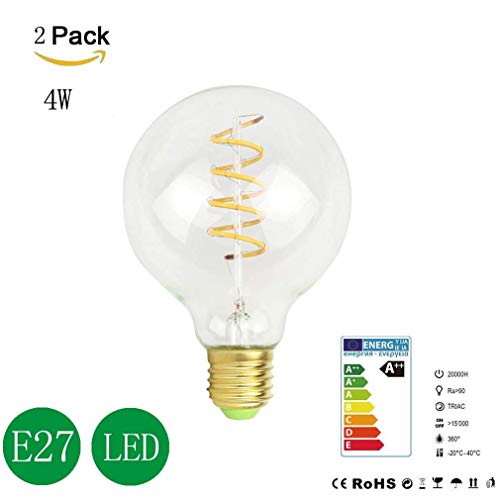 Vintage Edison 4 W dimbare led-gloeidraad Globe Design E27 G80 gloeilamp decoratieve gloeilamp Home Deco lamp antieke… - Afbeelding 6