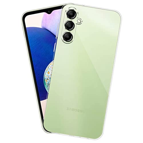 Image of NISHTECH for Samsung Galaxy A14 5G / A14 4G Premium Transparent Hybrid Soft Slim Dust Proof Back Case Cover Silicone with Camera Protection