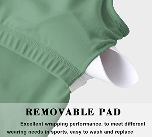 Image of Dragon Fit Sports Bra for Women Longline Padded Bra Yoga Crop Tank Tops Fitness Workout Running Top