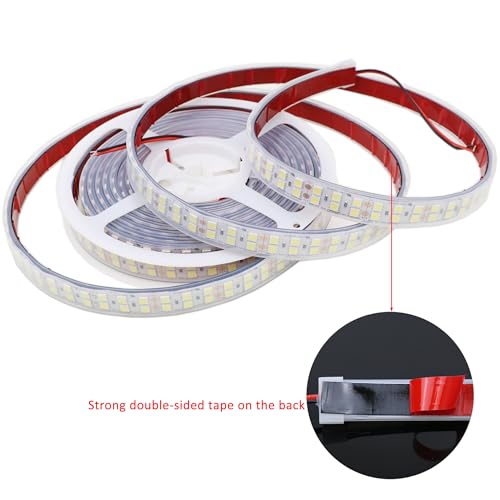 Image of LEDENET High Bright LED Strip Lights 5050 900LEDs Double Row 6500K Daylight White 12V DC LED Tape Light Flexible LED Strip Lighting Waterproof IP67 Outdoor Use 16.4ft