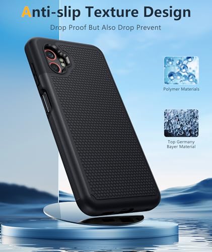 Image of FNTCASE for XCover 7 Pro Case: XCover 6 Pro Samsung Galaxy Dual Layer Shockproof Protective Heavy Duty Phone Cover Rugged with Non Slip Textured Back Hard Shell - Military Drop Protection (Black)