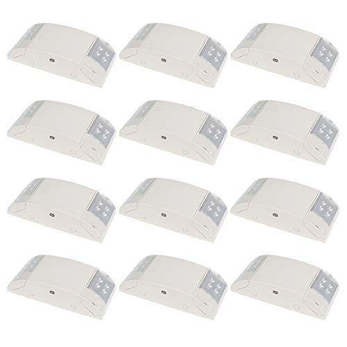 EXITLUX 12 Pack LED Emergency Light Combo Exit Light Fixtures with Back-up Batteries,White Ultra Bright 2 LED Heads,UL Listed,CEC,DOE Compliant,220/277V AC,for Corridor Hallway,Home,School EXITLUX 12 Pack LED Emergency Light Combo Exit Light Fixtures with Back-up Batteries,White Ultra Bright 2 LED Heads,UL Listed,CEC,DOE Compliant,220/277V AC,for Corridor Hallway,Home,School