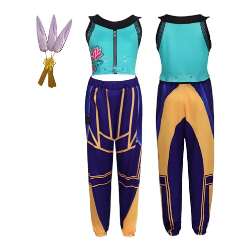XIAOXIAOYU Costume De Cosplay Pop Demons Zoey1 Pour En-fants, with Lot De 3 Répliques Les Dagues De Zoeys Accessoires De Cosplay, Tenue De Jeu De Rôle De La Chanteuse Pop Hunters