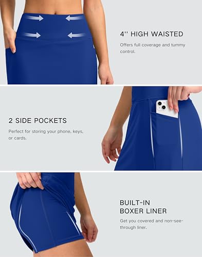 Image of G Gradual Women's 16 inch Swim Skirt with Pockets High Waisted Tummy Control Modest Swimsuit Bathing Suit Bottoms for Women