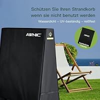 Awnic Tischtennisplatte Abdeckung 420D Outdoor Pingpong Schutzhülle Tischtennis Abdeckhaube Reißfest Wasserdicht Winddicht UV-Beständiges 165X (25/70) X170cm – Ansicht 7