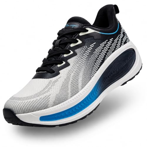 Image of Allen Cooper Men Running Shoes Lightweight Lace-Up Sports Walking Shoes with Cushioned Memory Foam
