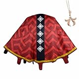XNCOSER Sky of the Light Cape with Necklace,Game Cosplay Soft Cloak Cosplay Costume Cosplay Accessory Prop (red)