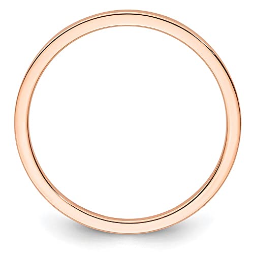 Wedding Band Ring Band 14K Rose Gold Stackable Expressions Women's Flat2