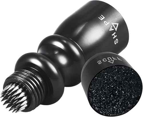 Vastarsky 3-in-1 Cue Tip Tool, Professional Pool Cue Tip Shaper, Billiard Pool Cue Accessories Tool, Scuffer, Shaper, Aerator (Black)