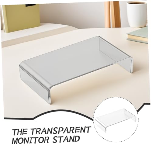 Moniteur d'ordinateur support acrylique Gatuida rehausseur transparent ergonomique