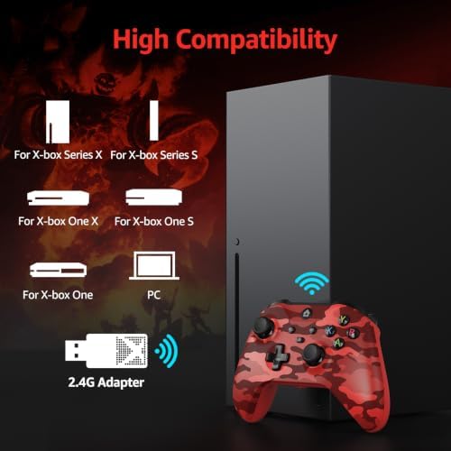 GMVOX Wireless Controller for X-BOX/PC,Camo Red - 1