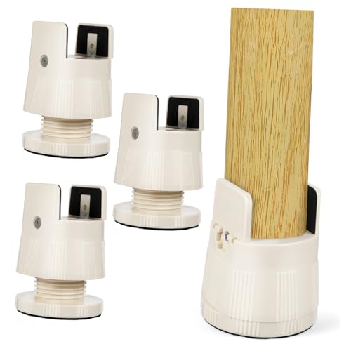 CIYODO 4 Pack Desk Leg Risers Height Adjustable Furniture Risers for Tables Chairs Heavy Duty Nonslip Clamps