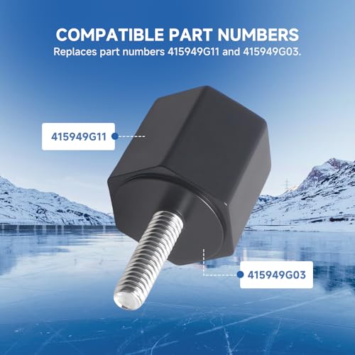 Aigemsi (2Pack) 415949G11 Black Thumbscrew, Compatible with Hoshizaki Ice Machines and Ice Water Dispensers DCM-230FE-UK, DT-400BAH-OS, F-1100MAA, FS-1022MLH-C, KM-320MAH, Replaces 415949G03