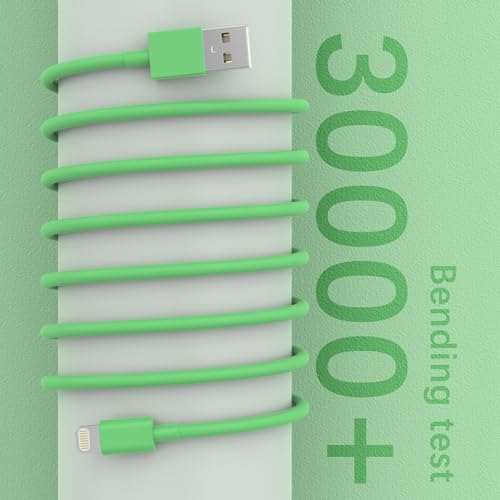 6Pack(3/3/6/6/6/10 FT) Original [Apple MFi Certified] iPhone Charger Fast Charging Lightning Cable iPhone Charger Cord for iPhone 14/13/12/11 Pro Max/XS MAX/XR/XS iPad AirPods-Green and Pink and Blue - Thumbnail 5