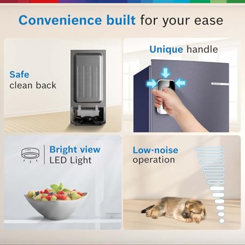 Bosch 226 L, 3 star, Direct-Cool Single Door Refrigerator | 18 Hrs Cooling Retention | 2.5X Faster Cooling | Spacious Multi Box | Delicate Crisper for Soft Veggies (2026 model, CST22U13AI, Dark Lake) 13 419YYtvw4cL