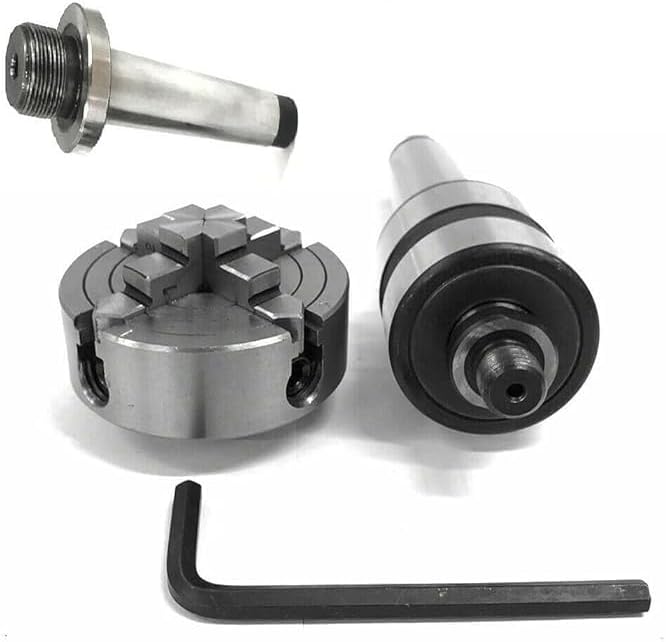 4ジョー独立旋盤チャック 2-3/4インチ 70mm M14X1 MT2回転センター&amp;アーバー付き-Amz783