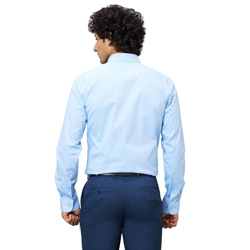 Image of Raymond Slim Fit Self Design Dark Maroon Shirt