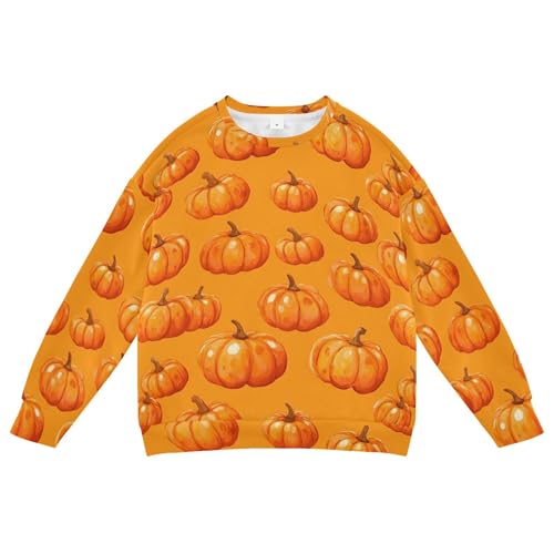 JUNZAN Fall Pumpkins Little Boys Sweatshirt Hoodie Crewneck Hoodie for Boys Athletic 4T
