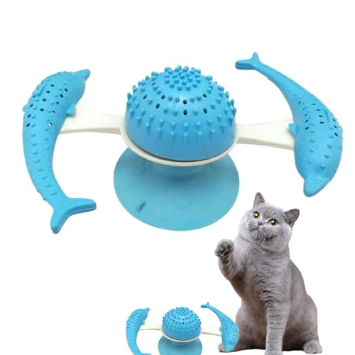 tongfeng Juguete para gatos | Juguetes interactivos seguros para gatos, cepillo de dientes multifuncional, suministros divertidos para mascotas, alimentador lento para hospitales veterinarios, tiendas