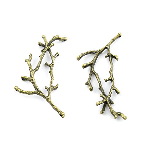 2pcs Jewelry Making Charms Jewellery Charme Antique Bronze Brass Tone