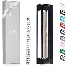 حافظة A&S Mezuzot Mezuzah للباب بتصميم أكريليك-لوسيت مقاوم للماء، ومدرج غير موافق للشريعة اليهودية، وديكور منزلي حديث وحماية باللون الأسود، 6 بوصات