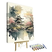 Paint by Numbers for Adults Enchanting Japanese Watercolor