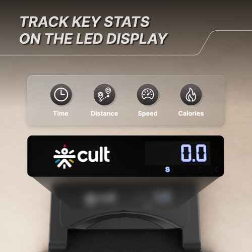 Image of Cult Walking Pad with Trek Motion for Home | 4 HP BLDC Motor | 2-Level Manual Incline | LED Display | 130 kg Weight Capacity | Foldable & Portable