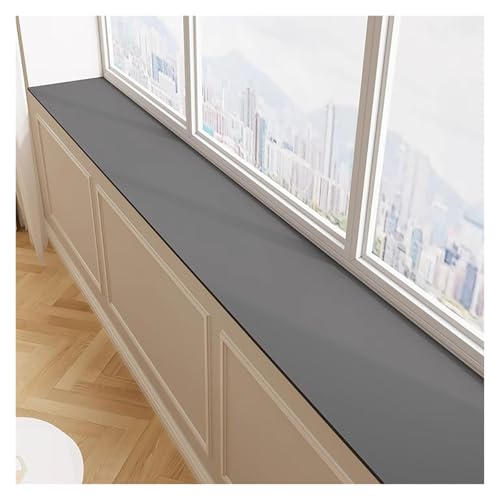 Waterproof Window Sill Mat Adjustable Size, Non-Slip Diatomaceous Earth Windowsill Protector Cover for Plants/Cats, Modern Pad for Shelf/Ledge/Table Console Pad(Gray,40x120cm/15.7x47.2in)