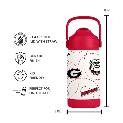 Image of Logo Brands NCAA Mascot Stainless-Steel Kids Bottle -Soft Silicone Mouthpiece, Easy To Carry, Kid-Friendly Design- Great For School & On-The-Go