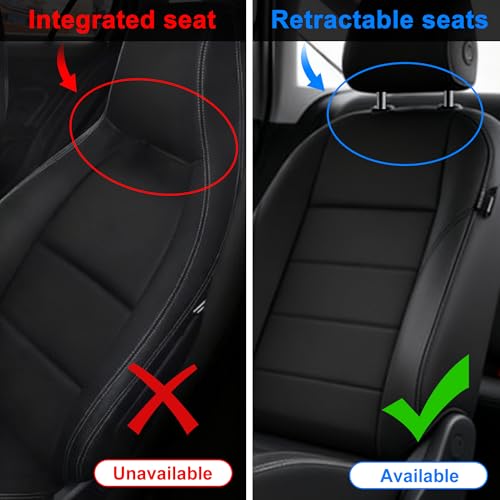 Image of Car Kick Mats Back Seat Protector for Toyota Camry with 2 Pocket Storage Organizer - Faux Leather Back Seat Covers for Kids Feet Waterproof Dirt Automotive Accessories (1 Pair,Black)