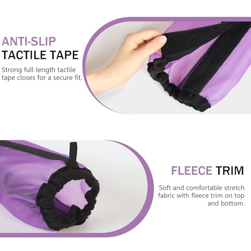 Image of All-Purpose Fine Mesh Horse Fly Boots Breathable Anti-Fly Leggings with Sturdy Support Strips Reduce Annoying Stomping & 360Leg Protection Durable Easy-Clean Material 4-Pack Lavender Purple