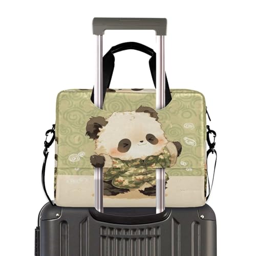 Maletín para portátil con estampado de panda, multi-bolsillos miniatura 3