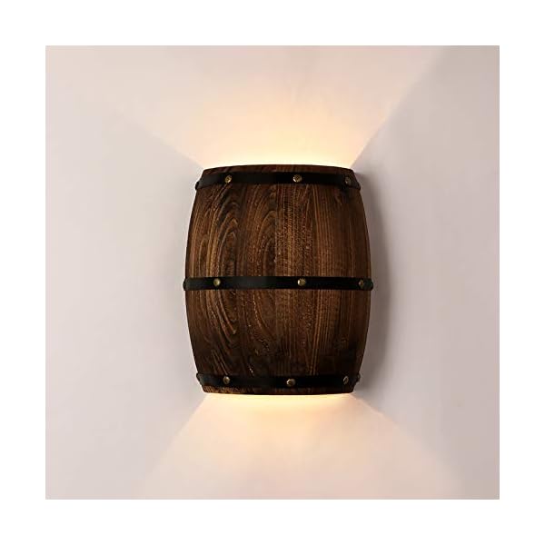   Newrays-Antique-Wood-Wine-Barrel-Wall-Sconce-Lighting-Fixture-Up-and-Down-Indoor-Wall-Lamp-for-Bar-Area-Steampunk-Theme